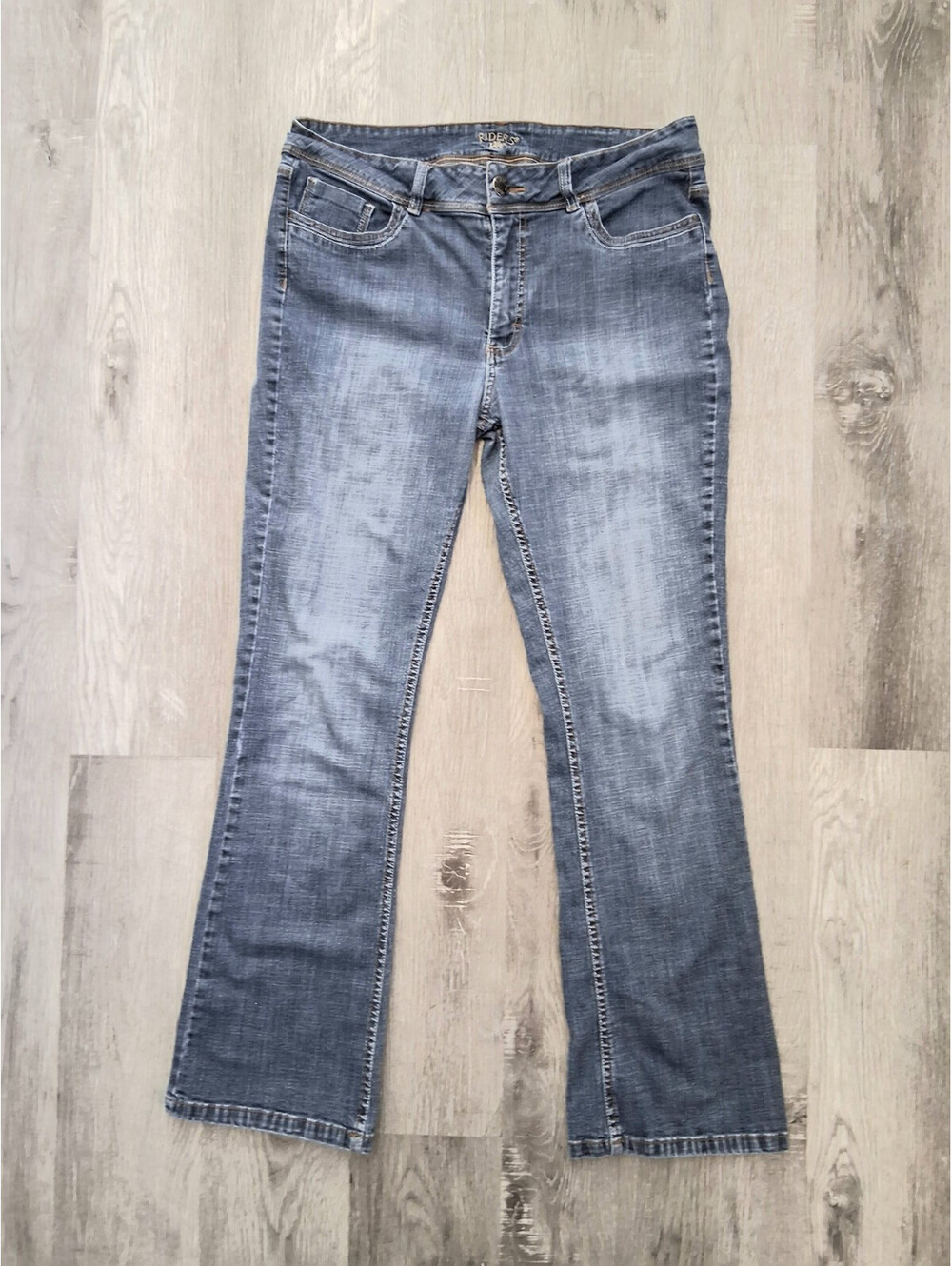 Riders by Lee Women's 14, 32x29 Blue Stretch Mid Rise Medium Wash Bootcut Jeans